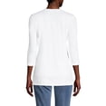 thumbnail image 2 of Lands' End Women's 3/4 Sleeve American-Grown Supima Cotton Crewneck Tunic, 2 of 5