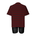thumbnail image 4 of Nrmvnmi T Shirts Short Sleeve Striped Prints Round Neck Tees for Women Fashion Tops Trendy Lightweight Soft Casual Summer Outfits Clothes 2024, 4 of 4