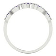 thumbnail image 5 of 0.1 ct Brilliant Round Cut Natural Amethyst 18K White Gold Stackable Band SZ 7.25, 5 of 6
