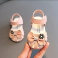 thumbnail image 6 of Quealent Girls Leather Soft Closed Toe Princess Flat Shoes Summer Sandals(Toddler/Little Kid) Pink for Size 6, 6 of 9