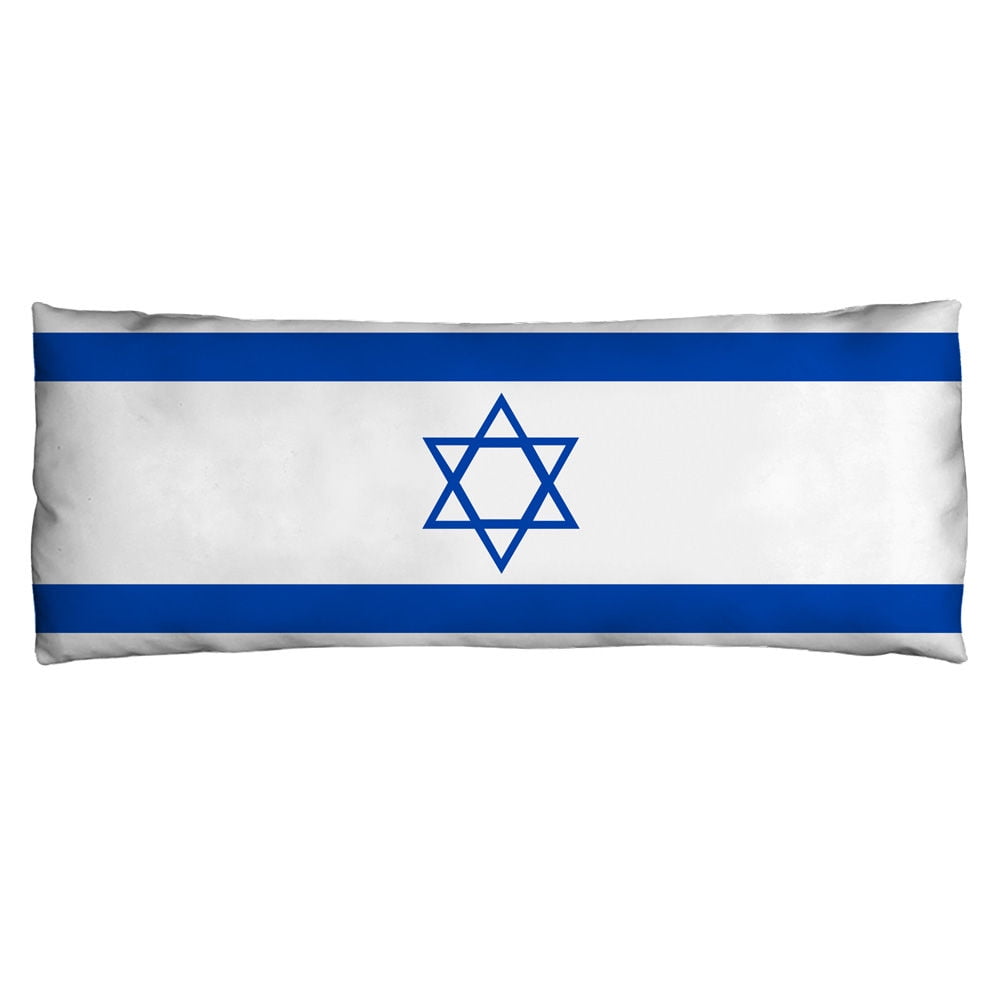 Israeli Flag Microfiber Body Pillow by Trevco