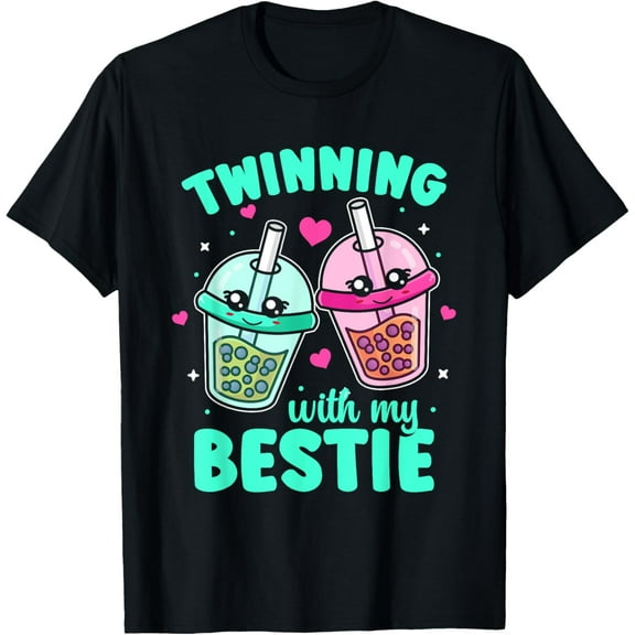 Twinning With My Bestie Twins Day Friends Matching T-Shirt