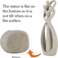 thumbnail image 3 of XIBUFE Kissing Lovers Statue Abstract Sculpture Resin Statues for Home Decor Modern Home Office Desktop Shelf Bookshelf Decor (Sandstone,Small), 3 of 8