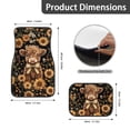 thumbnail image 6 of HUIACONG Automotive Floor Mats with Vehicle Steering Wheel Cover Anti-Slip Pad Driver Seat, Sunflowers Highland Cow Passenger Seat and Rear Car Seat Covers Removable Car Accessories Decoration, 6 of 8