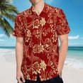 thumbnail image 5 of High Quality Hawaiian Shirts for Men Short Sleeve Aloha Beach Shirt Floral Summer Casual Button Down Shirts Blouses ATLRMJ, 5 of 7