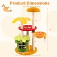 thumbnail image 3 of Gymax 46'' Tall Cat Tree w/Hanging Basket Bed Condo Padded Perch Sisal Scratching Posts, 3 of 10