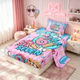 thumbnail image 2 of meiyoeat Graffiti 67 Number Baseball Twin Sheets for Girls, Sprinkle Dessert Drip Bedding, 3 Pieces, 1 Flat Sheet, 1 Fitted Sheet and 1 Pillowcase, 2 of 5