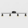 thumbnail image 6 of Shura Matte Black 4-Light Track Light with Rotatable Heads, Integrated LED Bulbs, 3500K, 6 of 8