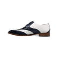 thumbnail image 6 of Stacy Adams Tristano Modified Bike Toe Oxford Shoes Dark Blue Multi 25694-469, 6 of 8