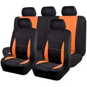Flying Banner Car Seat Covers Full Set Front Seats and Rear Bench Polyester car seat Protectors Black Gray Purple