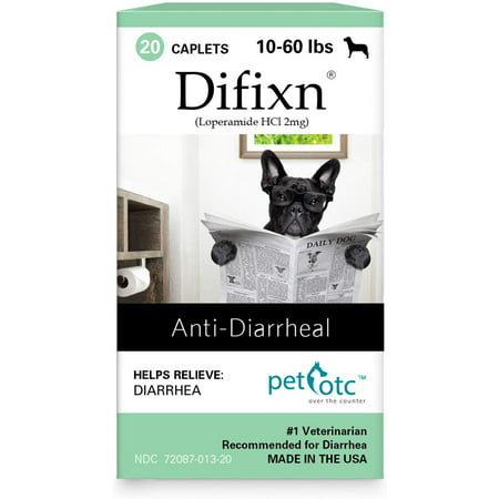 Difixn Antidiarrheal for Dogs - FDA Registered Anti Diarrhea Medicine & Upset Stomach Treatment Pills, Digestive Support Meds - Relief, Aid, Care & Health Remedy to Help Stop Bad