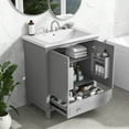 thumbnail image 2 of M optimized 30" Bathroom Vanity with Sink Combo Modern Bathroom Storage Cabinet with Doors Drawer Solid Wood Frame Storage Organizer, 2 of 9