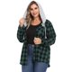 thumbnail image 5 of Pntutb Mujer Sudadera con capucha Camisa de franela a cuadros Tallas grandes Chaqueta de manga larga Sudadera Blusa Liquidación Pntutb Pntutb-7994, 5 of 7