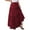 Red, variant on Women Plus size Long Maxi Skirts Elastic High Waist A Line Ruffle Swing Beach Maxi Skirt L-4x