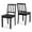 Black, variant on Costway Wood Dining Chair Set of 2 with Rubber Wood Legs Curved Backrest for Kitchen White