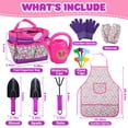 thumbnail image 2 of JoyStone 16PCS Kids Gardening Tool Set with Floral Apron & Tote Bag, Watering Can, Gloves, Shovel & Rake, Outdoor Yard Gift for Toddlers Ages 3+, 2 of 10