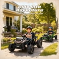 thumbnail image 3 of iYofe 36V Electric Ride on Car, 500W Electric Car for Kids with EVA Wheel, Max Speed 9 mph, Spring Suspension, Adjustable Seat, Bluetooth, Powered Ride on Toys for Big Kids Boys Girls, Black, 3 of 10