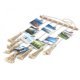 thumbnail image 4 of Organizador de Fotos en Tejido, Exhibidor de Fotos Colgantes, 25 clips de madera para decoración, ideal para cumpleaños, beige, fácil de instalar, clips de madera duraderos, decoración, 4 of 6