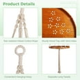 thumbnail image 3 of 2Pcs Hanging Plant Holders, Macrame Plant Hangers with Wood Tray, Cotton Hanging Planter Shelves, Plant Display Holders for Living Room, Bedroom, Kitchen, 3 of 5
