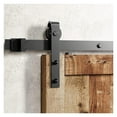 thumbnail image 1 of J-Shape Heavy Duty Sliding Barn Door Hardware, Track Hanging Barn Door Hardware Kit, Black Single Door Sliding Rail ,Long Lasting, 1 of 6