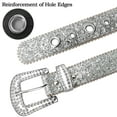 thumbnail image 5 of Maikun Mens & Womens Rhinestone Belts Western Crystal Diamond Shinning Silver Belt for Dress Jean Pants, 5 of 6