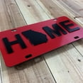 thumbnail image 4 of State of Georgia Home Logo Black on Red License Plate Thick HD Aluminum Composite Car Tag, 4 of 6