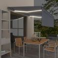 thumbnail image 3 of vidaXL Retractable Awning Patio Awning Hand Crank and LED Sunshade Shelter, 3 of 14