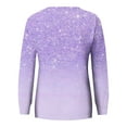 thumbnail image 4 of DianGeFu Sweatshirts for Women Plus Size Casual Long Sleeve Round Neck Print Pattern Tops Blouse 50% Off Clear(Purple,S), 4 of 5