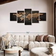 thumbnail image 2 of Elephant Stock Copper World Map Wall Art - Horizontal Multi Panel Canvas - Living Room Wall Decor - Map Multi Panel - Brown And Black Decor - 92" x 42", 2 of 8