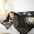 thumbnail image 4 of jejeloiu Sun And Moon Bedding Comforter Set,Boho Bohemain Print Twin Comforter Sets,Black Beige Bedding Set For Child,Super Cozy Room Decor Reversible,2pcs, 4 of 8