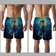 thumbnail image 3 of luoweisi Men's Beach Shorts Quick Dry Swim Trunks with Mesh Lining Seahorse L, 3 of 5
