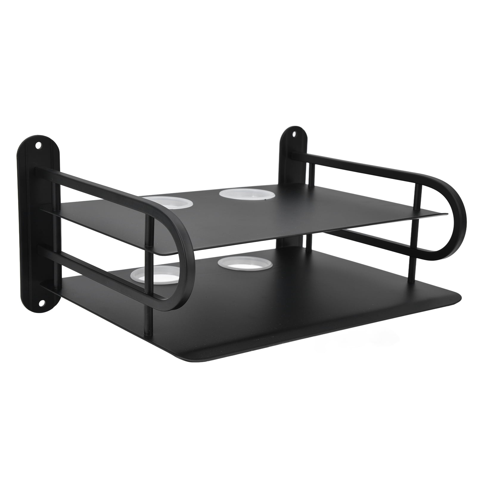 LYUMO DVD Shelf,Cable Box Shelf,Double Layer Floating Wall Shelf TV Box Shelf Wall Mounted Router DVD Cable Box Shelf for Household