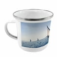 thumbnail image 2 of Nautical Steel Camping Mug, Racing Sailboats in Mediterranean Sea Adventure Winner Sports Freedom Photo Print, Printed Thermal Cup for Camping and Outdoor Activities, by Ambesonne, 2 of 2