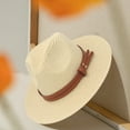 thumbnail image 4 of Panama Hat Straw Weaving Folding Men Women Anti Sun Waterproof Travel Cap for Beach, 4 of 8