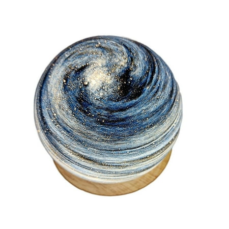 

BueatyH LED Night Light Create Atmosphere Planet Design Practical Solid Wood Base Ambient Light