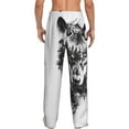 thumbnail image 6 of Mens Pajama Pants, Majestic Wolf Landscape Soft Sleep & Lounge Pants for Men, Cuteness Casual PJ Bottoms Pants with Pockets, 6 of 7