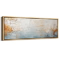 thumbnail image 2 of IDEA4WALL Extra Large Framed Canvas Print Wall Art Elegant Abstract Multicolor Watercolor Fine Art Antique Wall Decorative Horizon Mixed Color Painting Artwork Relax/Calm for Rooms - 60"x20", 2 of 5