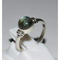 thumbnail image 3 of Navya Craft Labradorite Round 925 Sterling Silver Handmade Women Statement Ring Size 8.5, 3 of 4