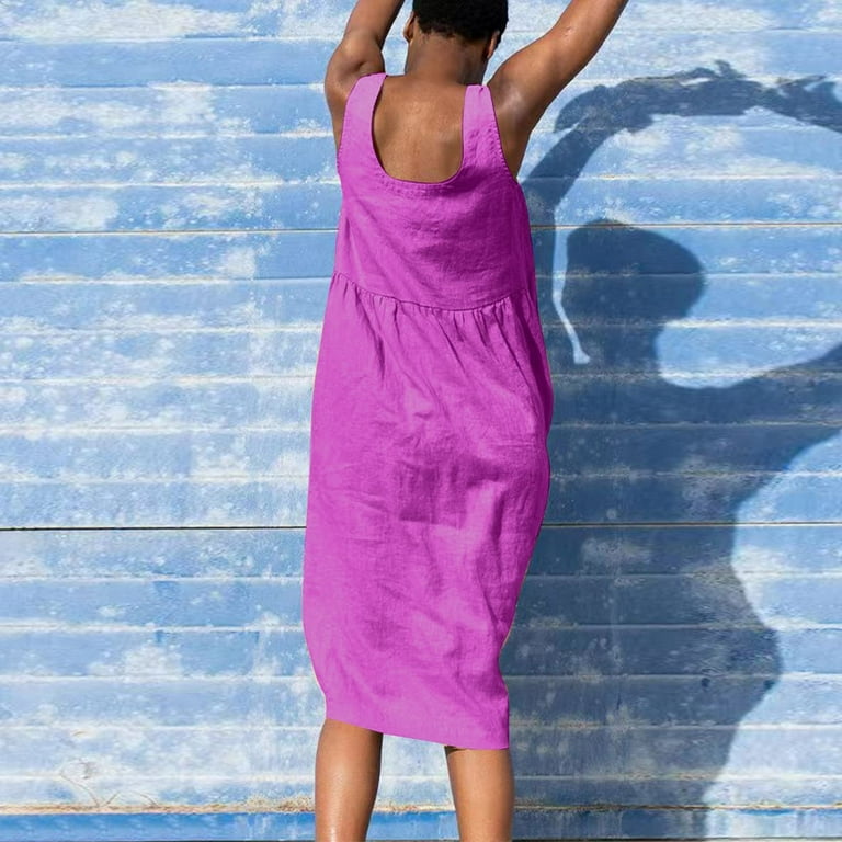 strapless open back dress Preppy Cotton Candy Pink Plain Bodycon Mini Tank Dress XL