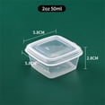 thumbnail image 4 of 50 Pcs Small Sauce Pots with Lids,Bexikou 2oz Reusable Small Plastic Containers with Lids, Small Sauce Pots Jelly Pots with Lids for Chutney Ketchup Salads Chilli Sauce Indoor or Outdoor Activities, 4 of 6