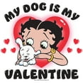 thumbnail image 2 of Men's Betty Boop My Dog Is My Valentine  Graphic Tee White X Large, 2 of 5