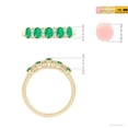 thumbnail image 4 of ANGARA Natural Five Stone Emerald and Diamond Wedding Ring in 14K Yellow Gold for Women (Size-4x3mm) | May Birthstone, Birthday, Anniversary, Jewelry Gift for Women | Natural Emerald Ring, 4 of 9
