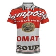 thumbnail image 4 of TOMATO SOUP Men Zipper T-shirt Summer Casual Short Sleeve T-shirt Top, 4 of 7