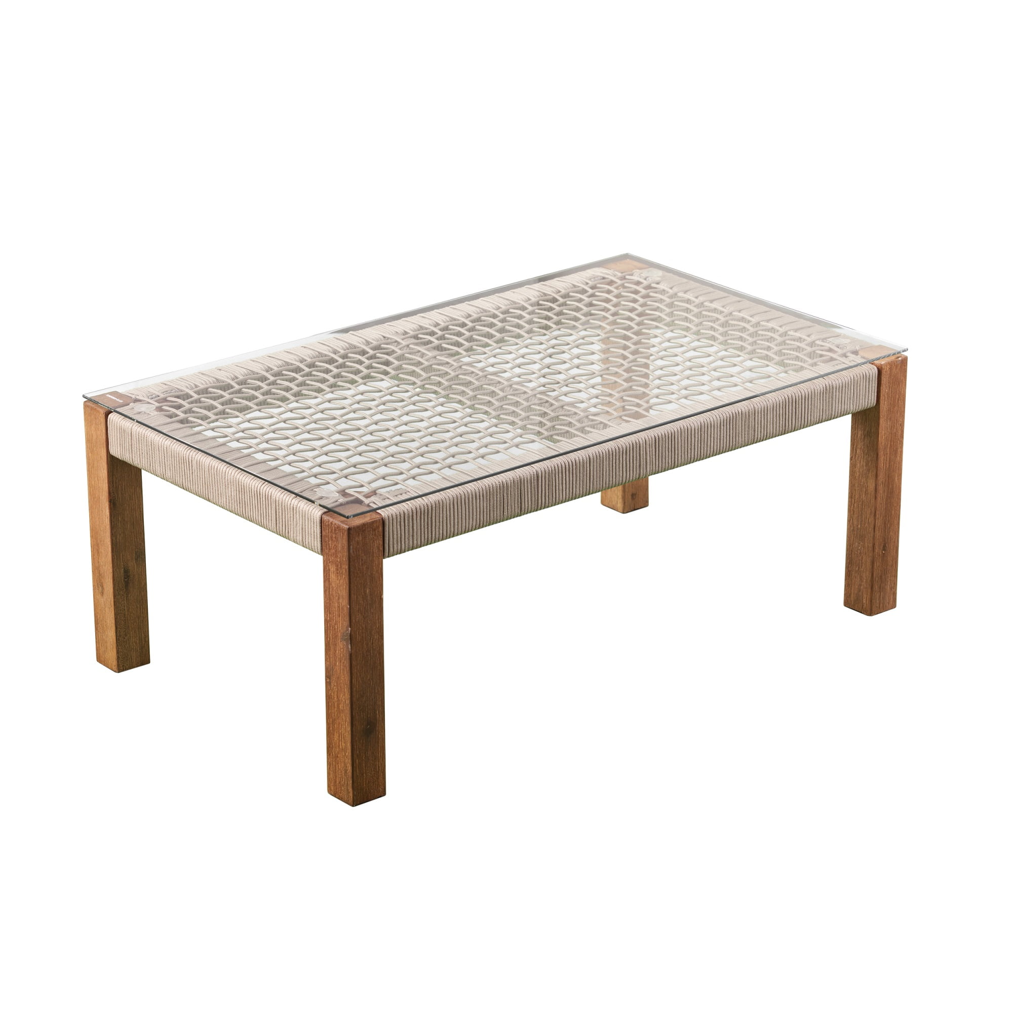 Brendina Outdoor GlassTop Cocktail Table