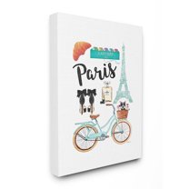 Stupell Industries Paris Objects Bike Heels Glam Fashion Watercolor Canvas Wall Art by Amanda Greenwood