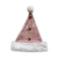 thumbnail image 2 of Plush Jingle Bell Christmas Hat - Festive Family Party Decoration, Soft Comfortable Hat for Adults, Cute Holiday Headwear for Christmas Celebrations, 12.6*17.72in, Pink, 2 of 6