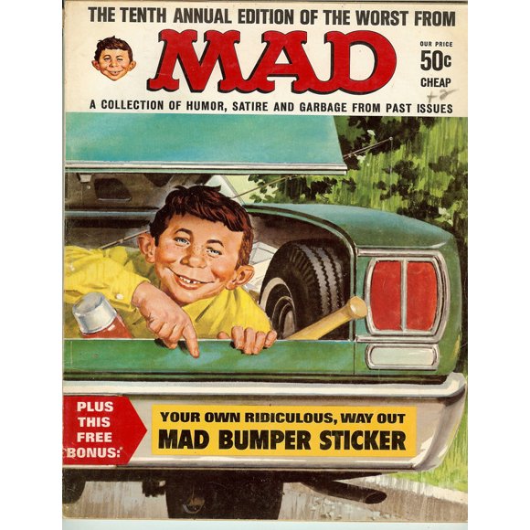 VINTAGE LOW GRADE MAD Magazine 10th Annual Worst From