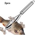 thumbnail image 1 of Máquina de escamas de pescado, máquina de escamas de pescado de acero inoxidable, máquina de escamas de pescado profesional, raspador de pescado, utensilios de cocina Ormromra WL-00239, 1 of 4