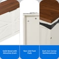 thumbnail image 6 of Dextrus L-Shaped Wood Farmhouse Storage Chest, Corner Dining Breakfast Bench with Hidden Storage, White, 6 of 10