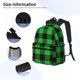 thumbnail image 3 of Easygdp Buffalo Plaid Green Black Mochila Casual para Portátil, Mochila para Escuela, Viajes, Negocios, 3 of 6